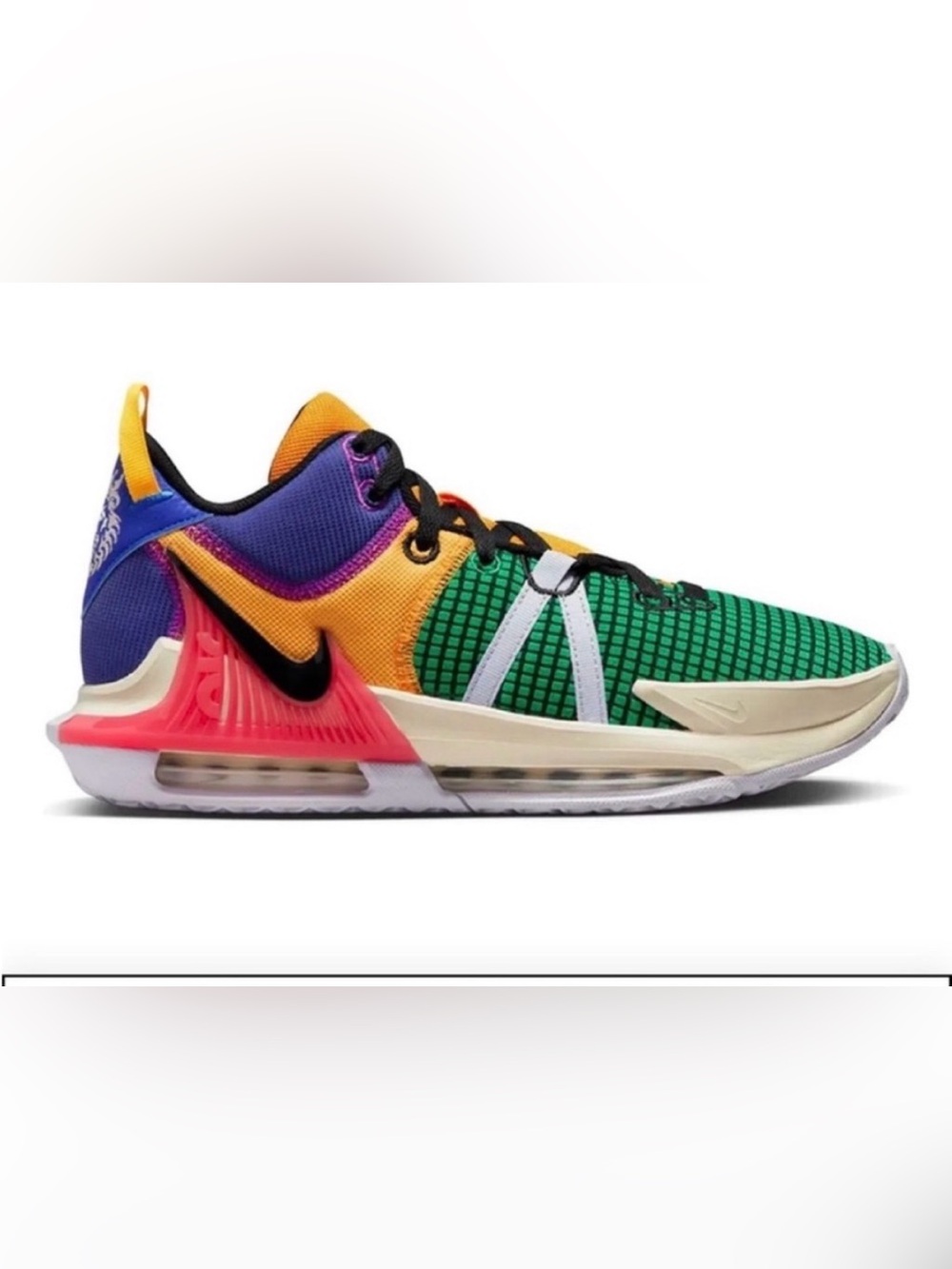 Nike LeBron 19 Athletic Sneakers in Green & Blue Like New 6.5 Y / 8.0 W